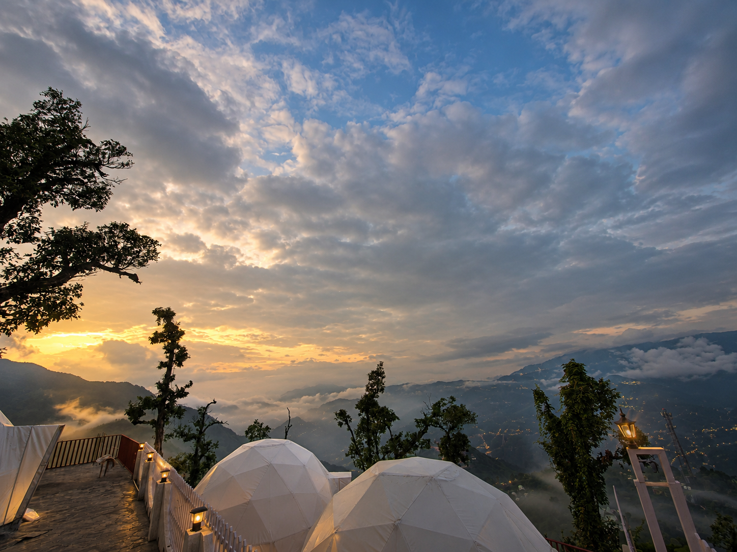 View over the Mussoorie ridge from the property's lookout point